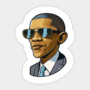 Barack Obama Coolest President Sticker